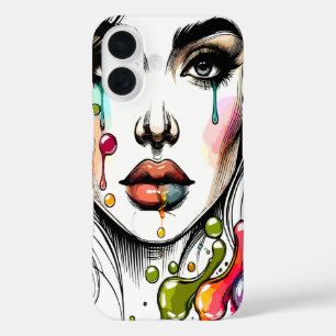 Elegant Water Colour Artistic Portrait iPhone 16 Case
