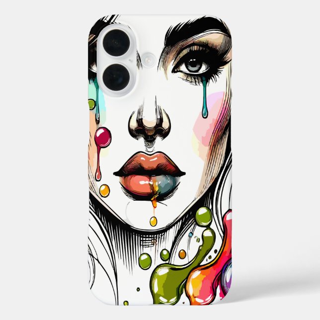 Elegant Water Colour Artistic Portrait  Case-Mate iPhone Case (Back)