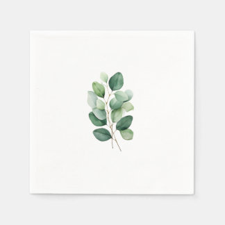 Elegant water colour eucalyptus Paper Napkin