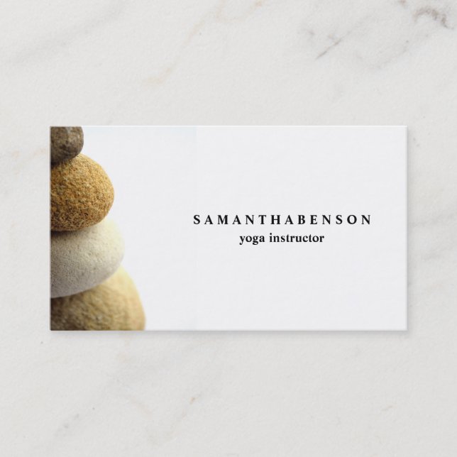 Elegant Water Colour Logo Zen Yoga Healing Health Business Card (Front)