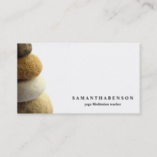 Elegant Water Colour Logo Zen Yoga Healing Health Business Card