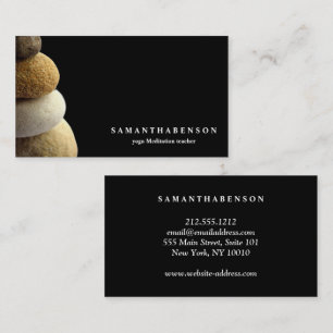Elegant Water Colour Logo Zen Yoga Healing Health Business Card
