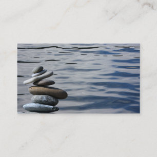 Elegant Water Colour Logo Zen Yoga Healing Health Business Card