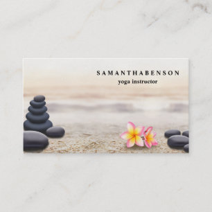 Elegant Water Colour Logo Zen Yoga Healing Health  Business Card