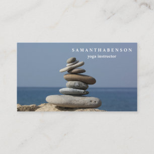 Elegant Water Colour Logo Zen Yoga Healing Health Business Card