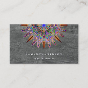 Elegant Water Colour Lotus Flower Logo Yoga Busine Business Card