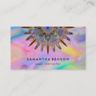 Elegant Water Colour Lotus Flower Logo Yoga Business Card