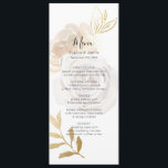 Elegant Water Colour Roses Wedding Menu Card<br><div class="desc">Elegant Water colour Roses Wedding Menu Card</div>