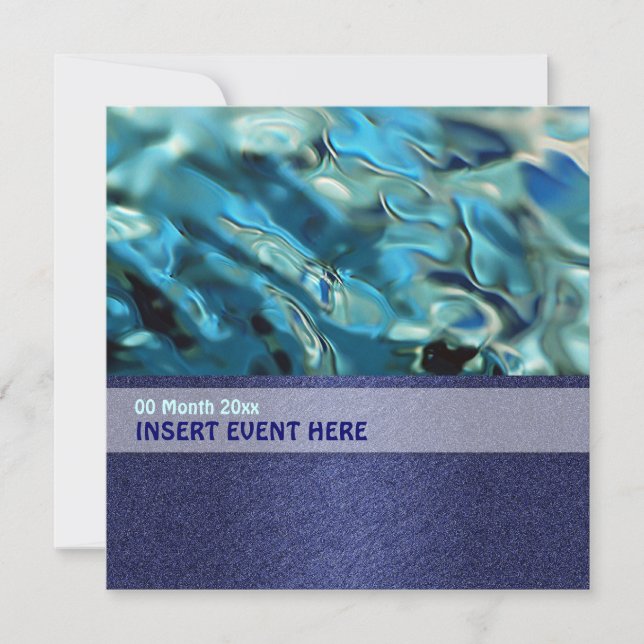 Elegant water environment energy conference invitation (Front)