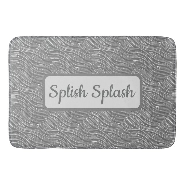  Elegant Water Pattern Bath Mat (Front)
