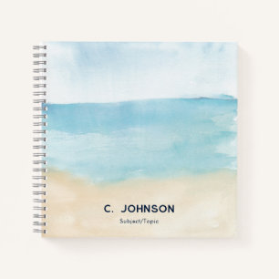 Elegant Watercolor Abstract Pattern Personalised Notebook