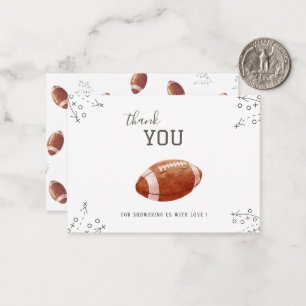 Elegant Watercolor american football boy Baby sho Card