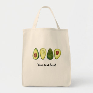 Elegant Watercolor Avocado  Tote Bag