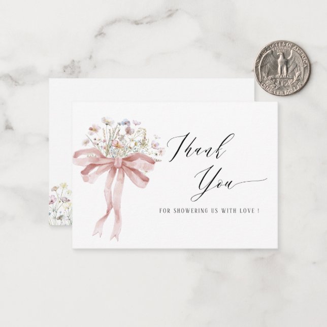 Elegant Watercolor Baby in bloom wildflowers Baby  Card (Front/Back In Situ)
