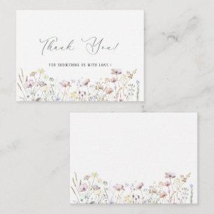 Elegant Watercolor Baby in bloom wildflowers Baby Card