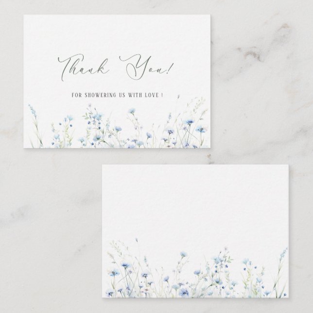 Elegant Watercolor Baby in bloom wildflowers Baby  Card (Front/Back)