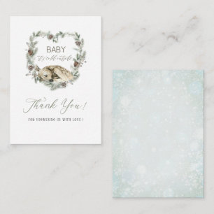 Elegant Watercolor baby it is cold outside Baby sh Card