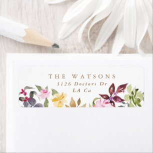Elegant Watercolor Beautiful Wedding Address