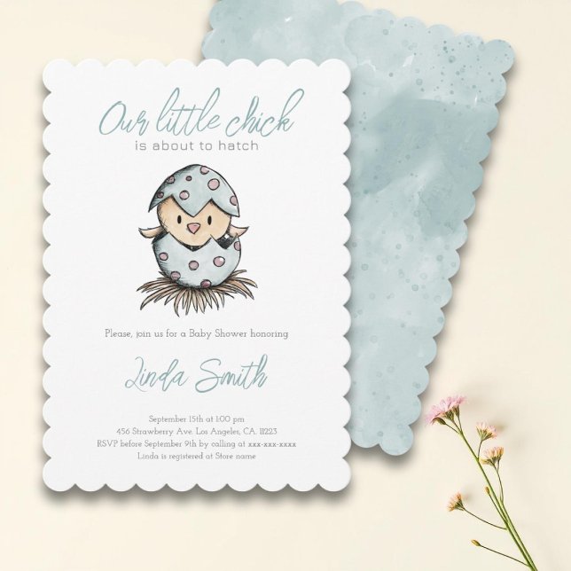 Elegant Watercolor Bird Baby Shower Invitation (Creator Uploaded)