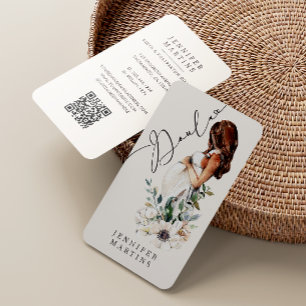 Elegant Watercolor  Birth & Postpartum Doula Business Card