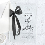 Elegant Watercolor Black Bow 60th Birthday Party Acrylic Invitations<br><div class="desc">Celebrate your fabulous 60th with our Elegant Watercolor Black Bow Birthday Party Invitation! This stylish design showcases a delicate black bow paired with soft watercolor details, creating a perfect mix of elegance and charm. Ideal for marking this special milestone, this invitation is fully customisable, ensuring your 60th birthday celebration is...</div>