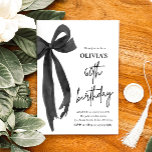 Elegant Watercolor Black Bow 60th Birthday Party Invitation<br><div class="desc">Celebrate your fabulous 60th with our Elegant Watercolor Black Bow Birthday Party Invitation! This stylish design showcases a delicate black bow paired with soft watercolor details, creating a perfect mix of elegance and charm. Ideal for marking this special milestone, this invitation is fully customisable, ensuring your 60th birthday celebration is...</div>