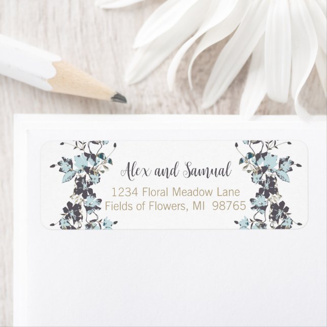 Elegant Watercolor Blue Flowers (Insitu)