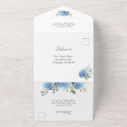 Elegant Watercolor Blue Hydrangea Floral Wedding