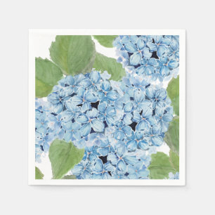 Elegant Watercolor Blue Hydrangea Napkin