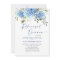 Elegant Watercolor Blue Hydrangea Rehearsal Dinner