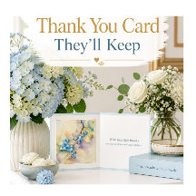 Elegant Watercolor Blueberry “Thank You” Card