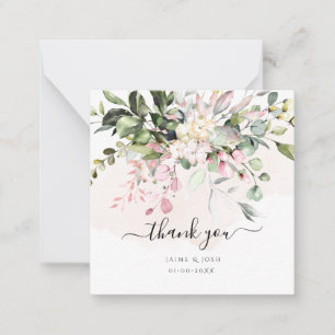 Elegant Watercolor Blush Pink Gum Eucalyptus Card