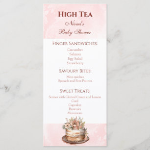 Elegant Watercolor Bohemian Menu