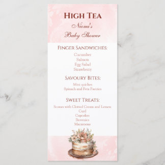 Elegant Watercolor Bohemian Menu