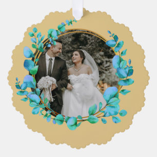 Elegant Watercolor Botanical For Wedding Photo Tree Decoration Card