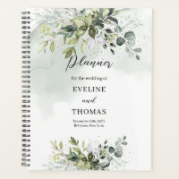 Elegant watercolor botanical green eucalyptus gold