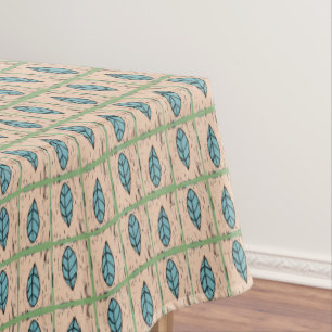 Elegant watercolor botanical leaves greenery tablecloth