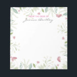 Elegant Watercolor Botanical Personalised Desk Notepad<br><div class="desc">Elegant personalised "from the desk of" notepad.</div>