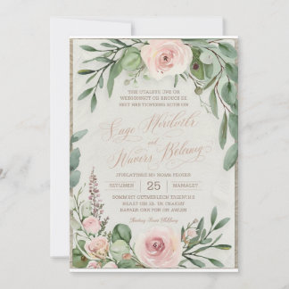 Elegant Watercolor Botanical Wedding Invitation |