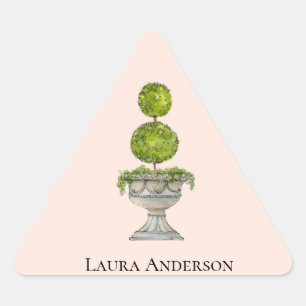 Elegant watercolor Boxwood Topiary sticker