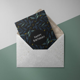 Elegant watercolor branches Birthday Card