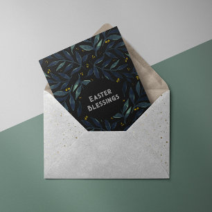 Elegant watercolor branches Easter Postcard