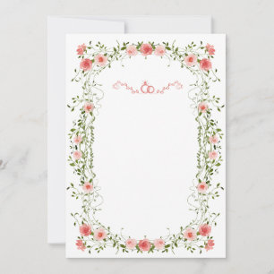 Elegant Watercolor Bride and Groom Wedding ٢ Invitation