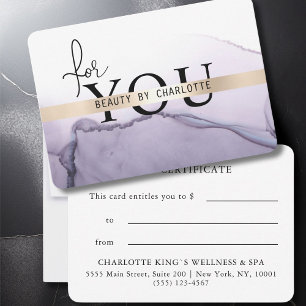 Elegant Watercolor Business Gift Certificate