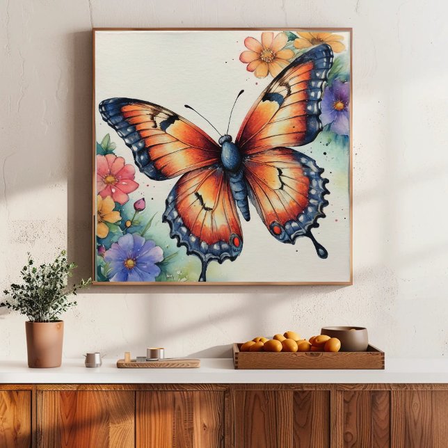 Elegant Watercolor Butterflies Nature Inspired  Poster (Creator Uploaded)