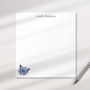 Elegant Watercolor Butterfly Floral Notepad