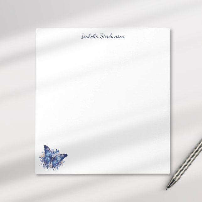 Elegant Watercolor Butterfly Floral Notepad (Creator Uploaded)