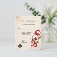 Elegant Watercolor Casino Night Burgundy Wedding