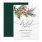 Elegant Watercolor Christmas Bridal Shower Invitat