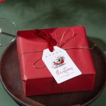 Elegant Watercolor Christmas Sleigh 